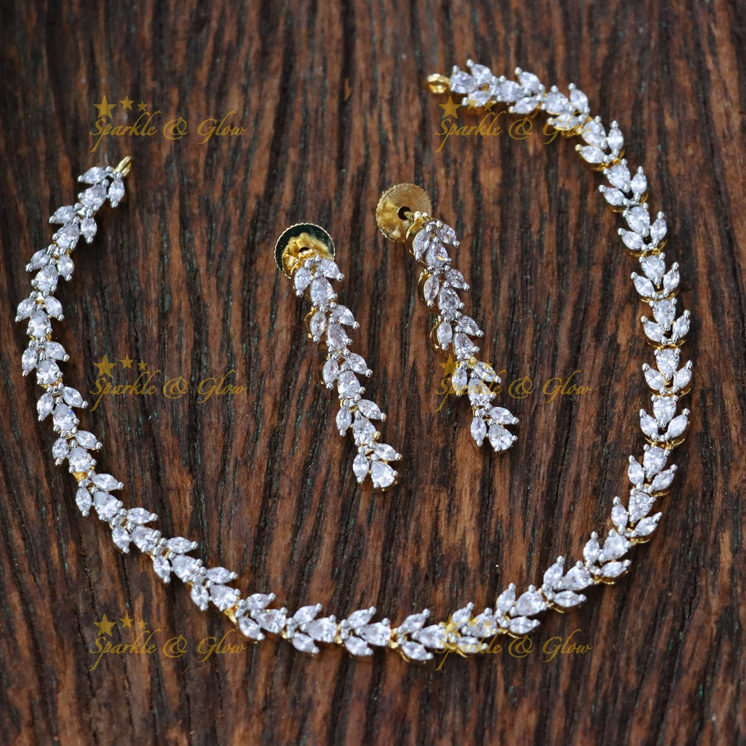 Exquisite American Diamond Choker Necklace for Weddings