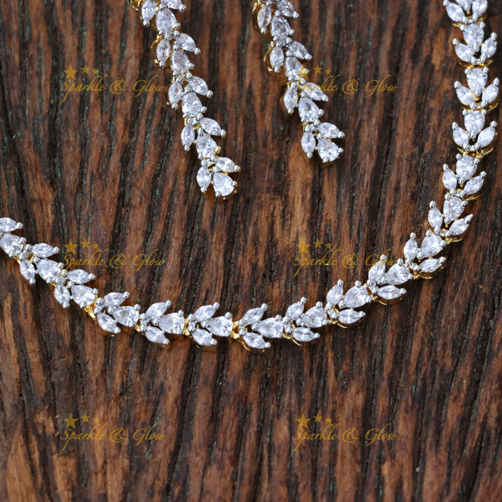 Exquisite American Diamond Choker Necklace for Weddings