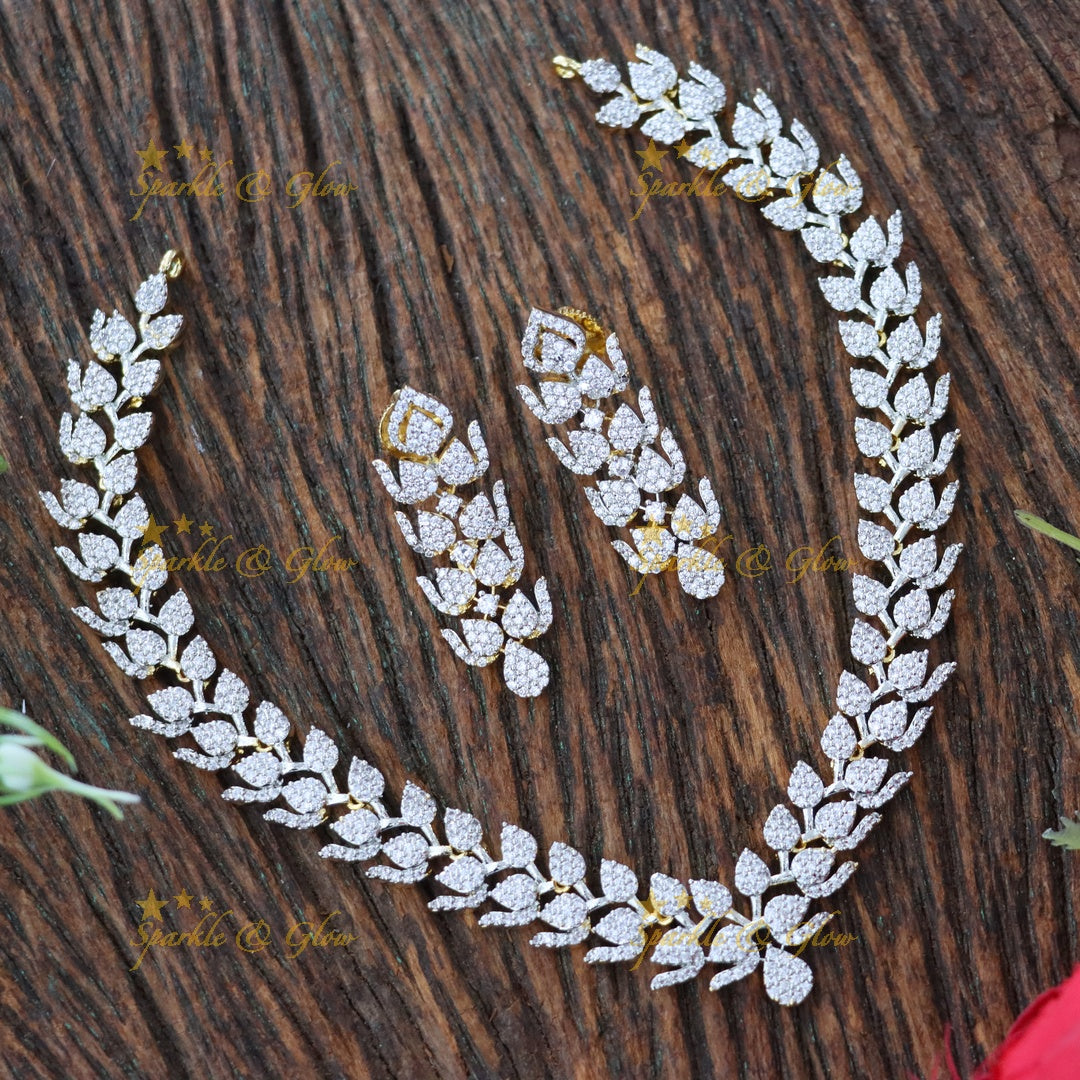 Sparkle & Shine: Elegant American Diamond Necklace Set