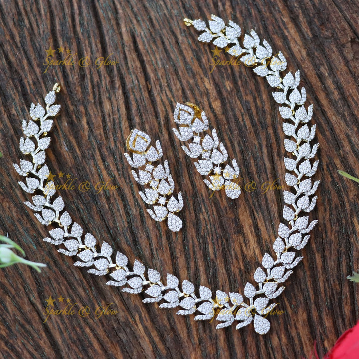 Sparkle & Shine: Elegant American Diamond Necklace Set