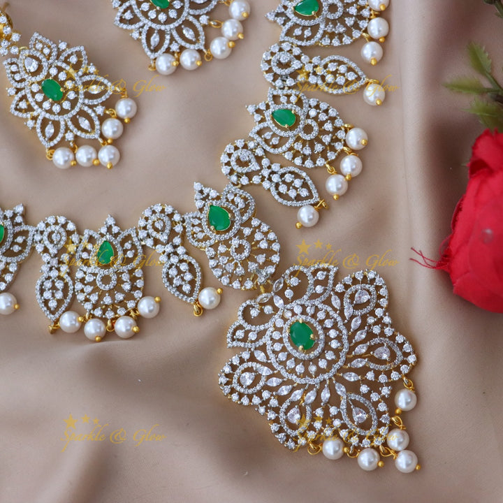 Exquisite Pearl & Diamond Necklace for Weddings