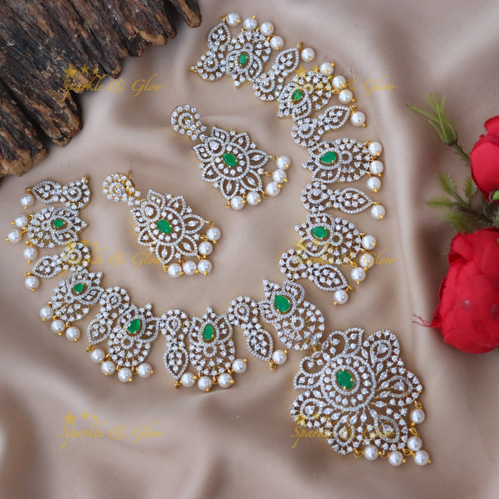 Exquisite Pearl & Diamond Necklace for Weddings