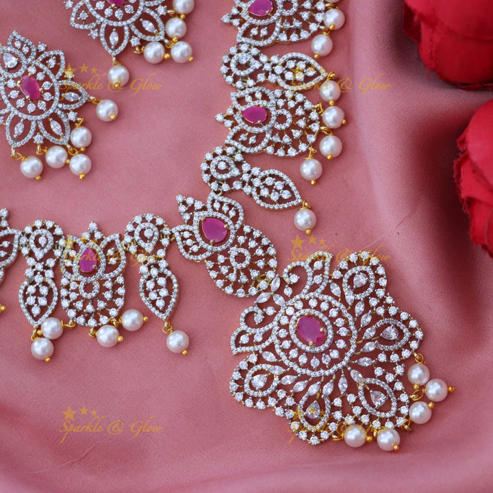 Exquisite Pearl & Diamond Necklace for Weddings