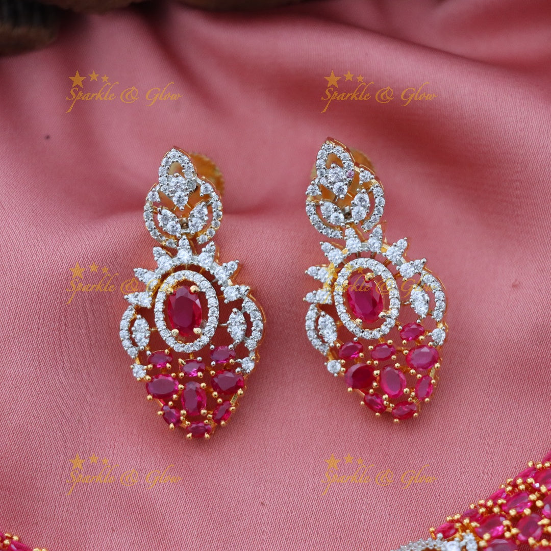 Exquisite American Diamond Festive Necklace Set