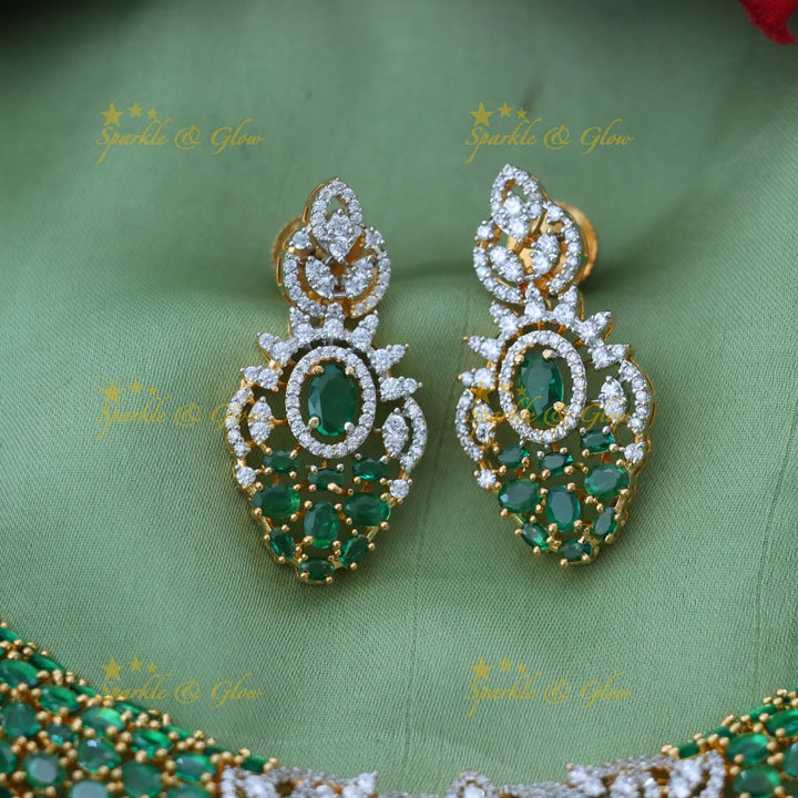 Exquisite American Diamond Festive Necklace Set
