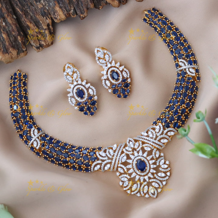 Exquisite American Diamond Festive Necklace Set
