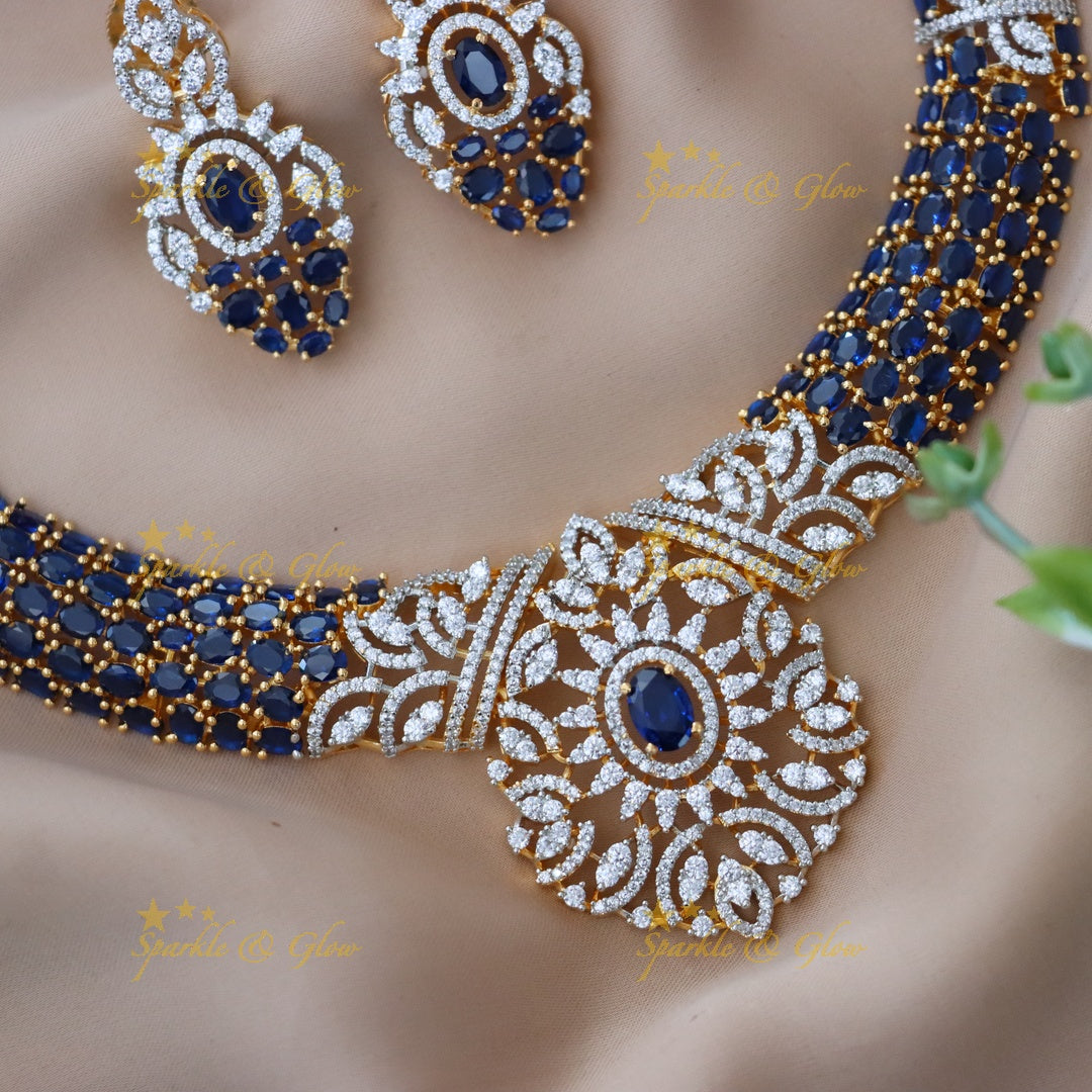 Exquisite American Diamond Festive Necklace Set