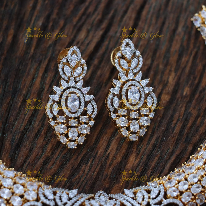 Exquisite American Diamond Festive Necklace Set