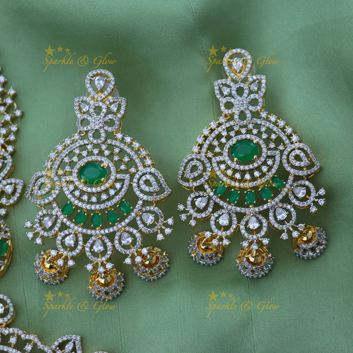 Stunning American Diamond Short Necklace for Weddings