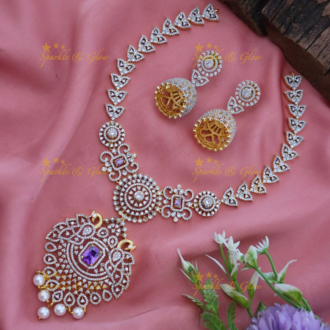 Elegant American Diamond Necklace for Weddings