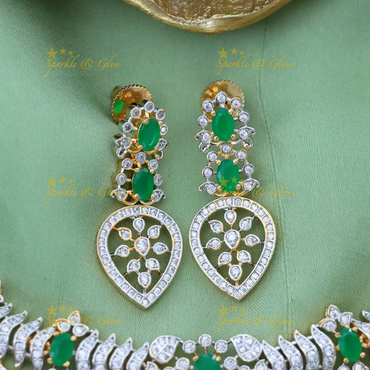 Exquisite American Diamond Necklace & Earrings Set