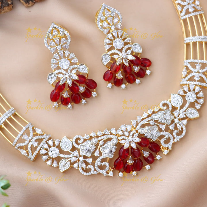 Exclusive American Diamond Wedding Necklace Set