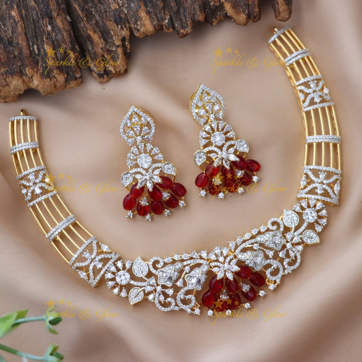 Exclusive American Diamond Wedding Necklace Set