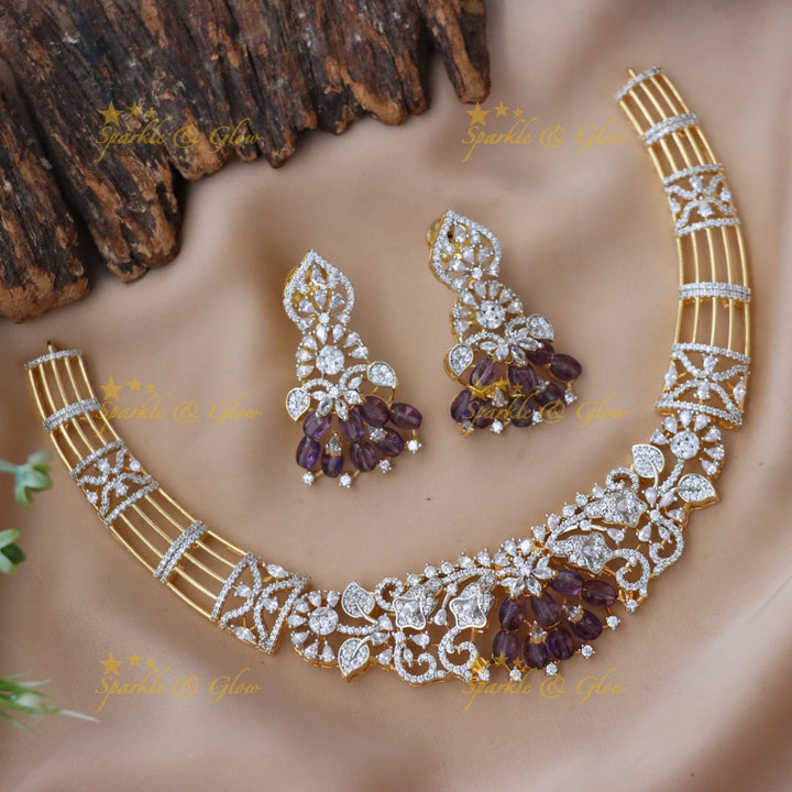 Exclusive American Diamond Wedding Necklace Set