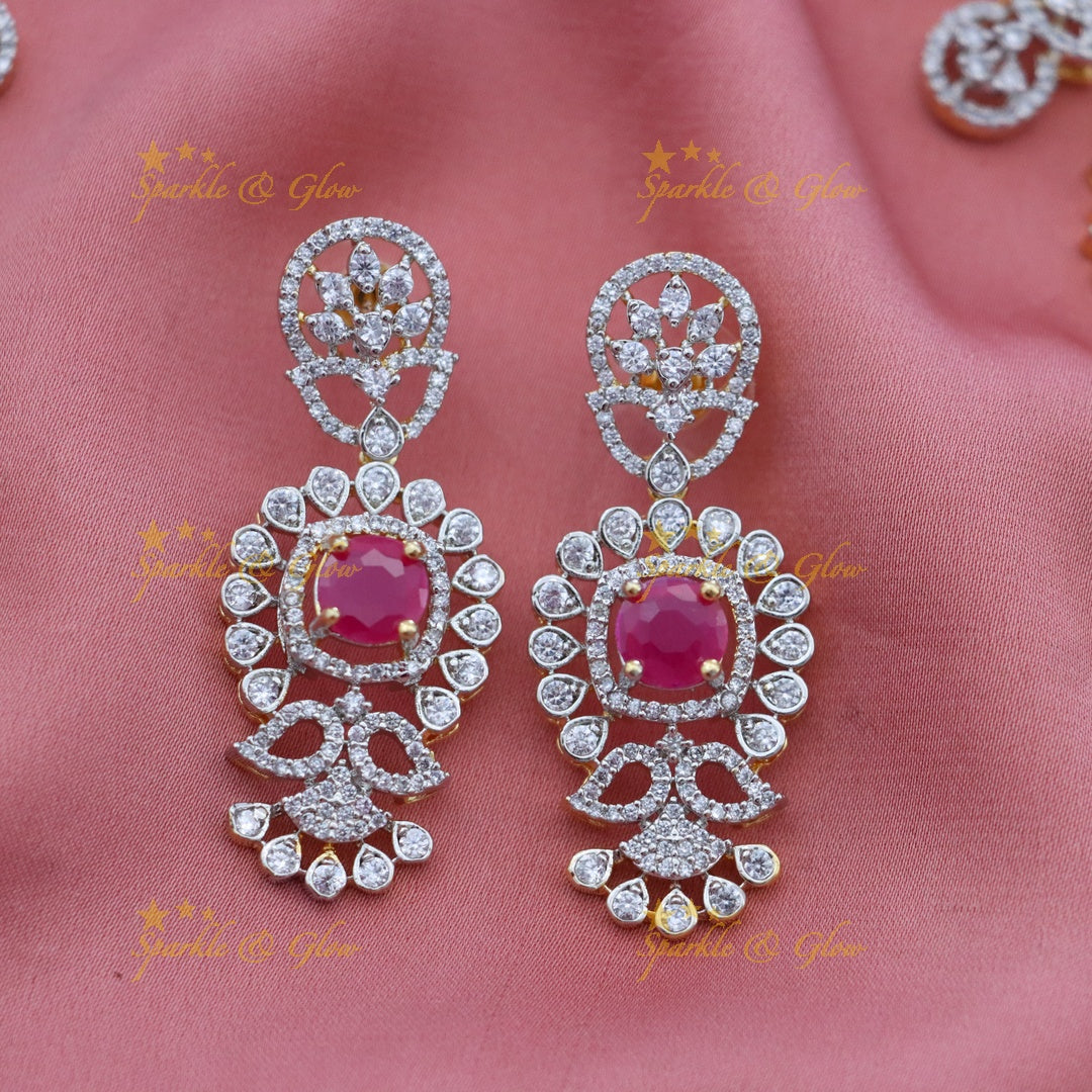 Exquisite American Diamond Necklace Set for Weddings