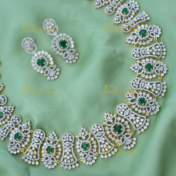 Exquisite American Diamond Necklace Set for Weddings