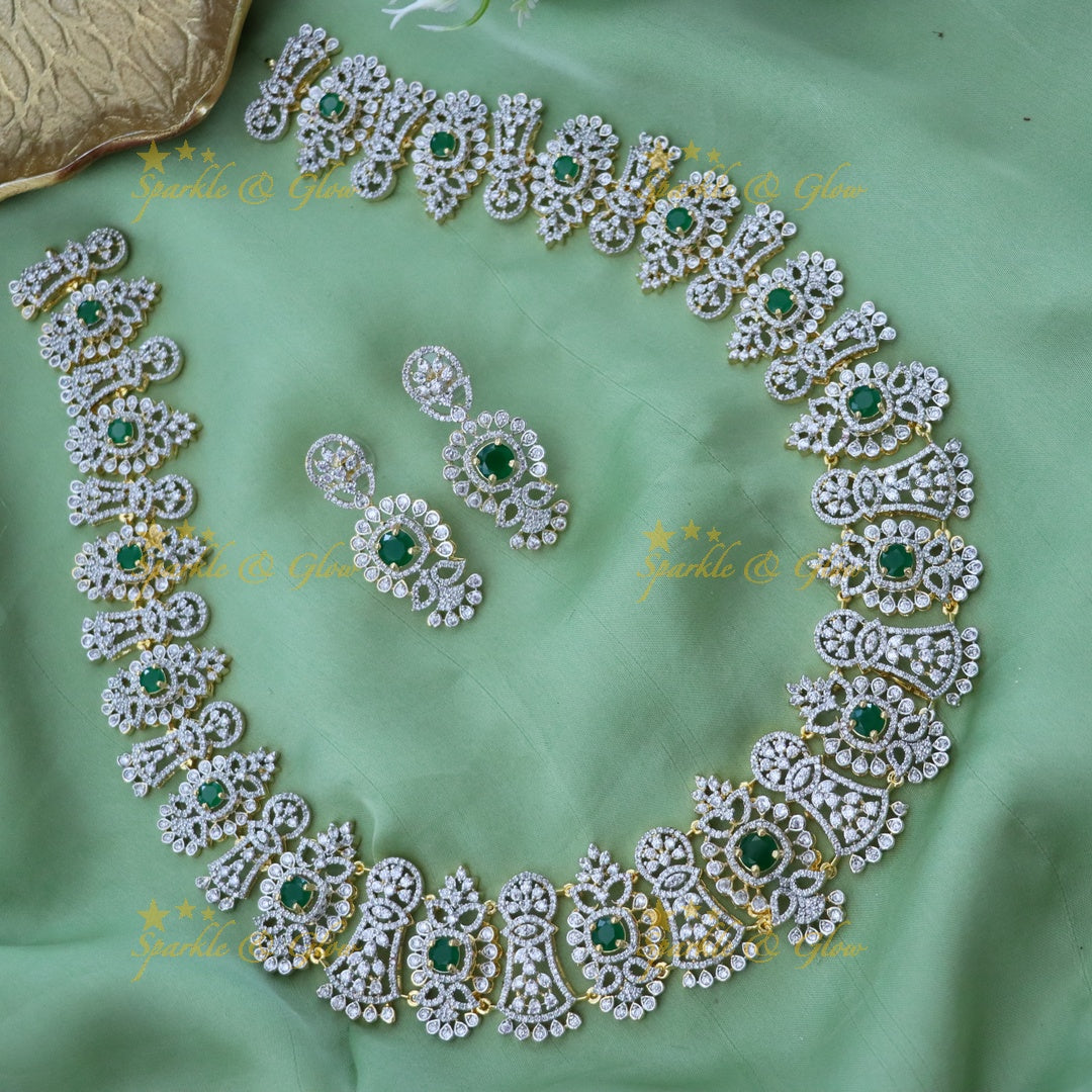 Exquisite American Diamond Necklace Set for Weddings