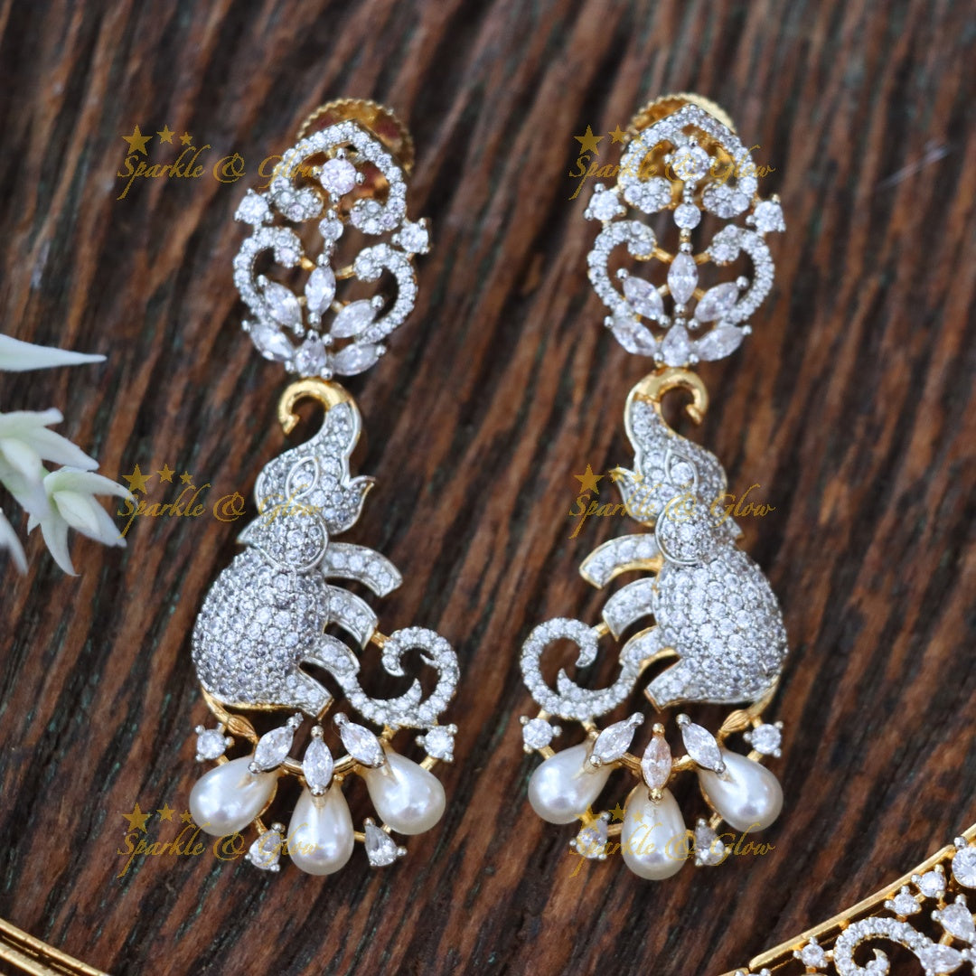 Exquisite American Diamond Necklace Set for Weddings