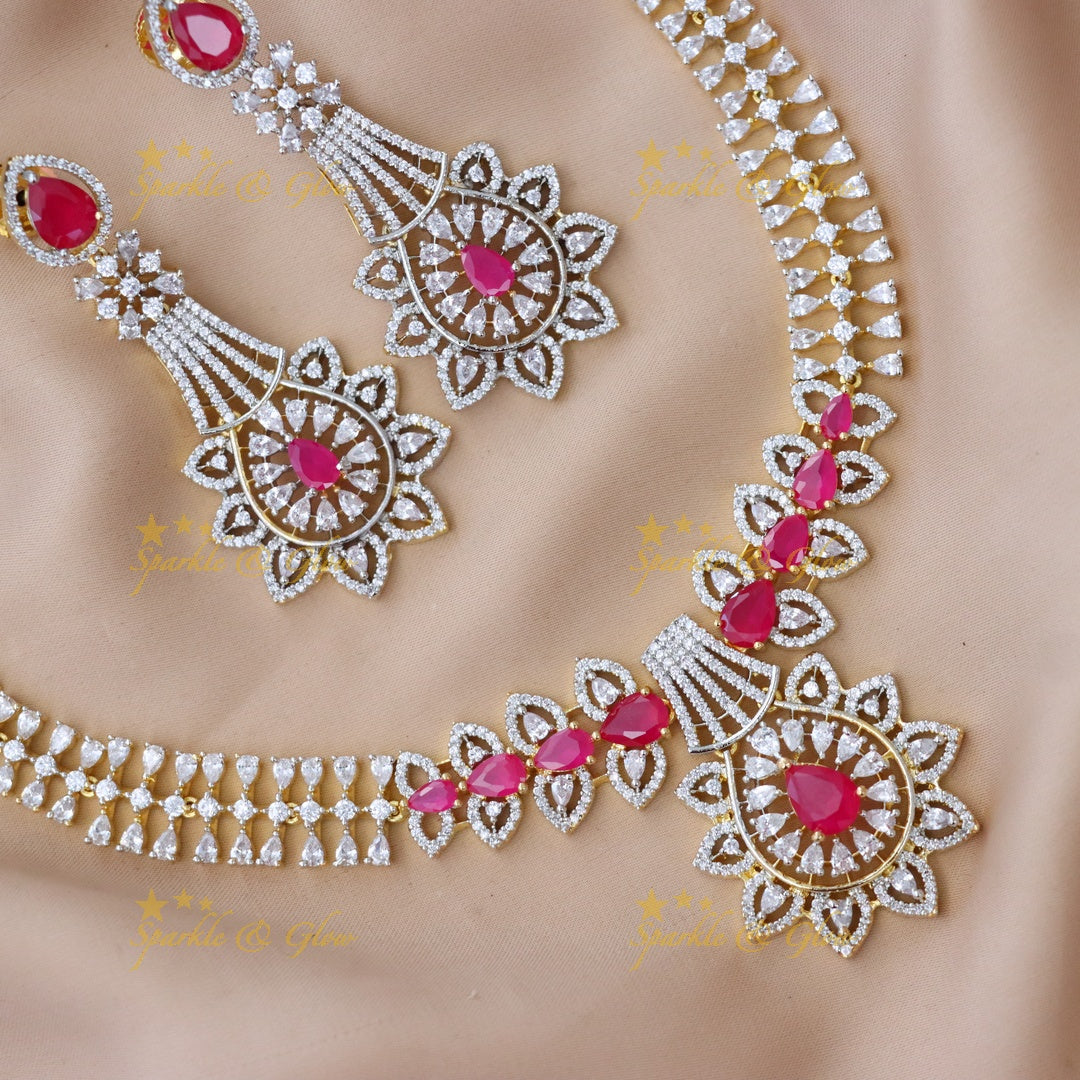 Elegant American Diamond Necklace Set for Weddings