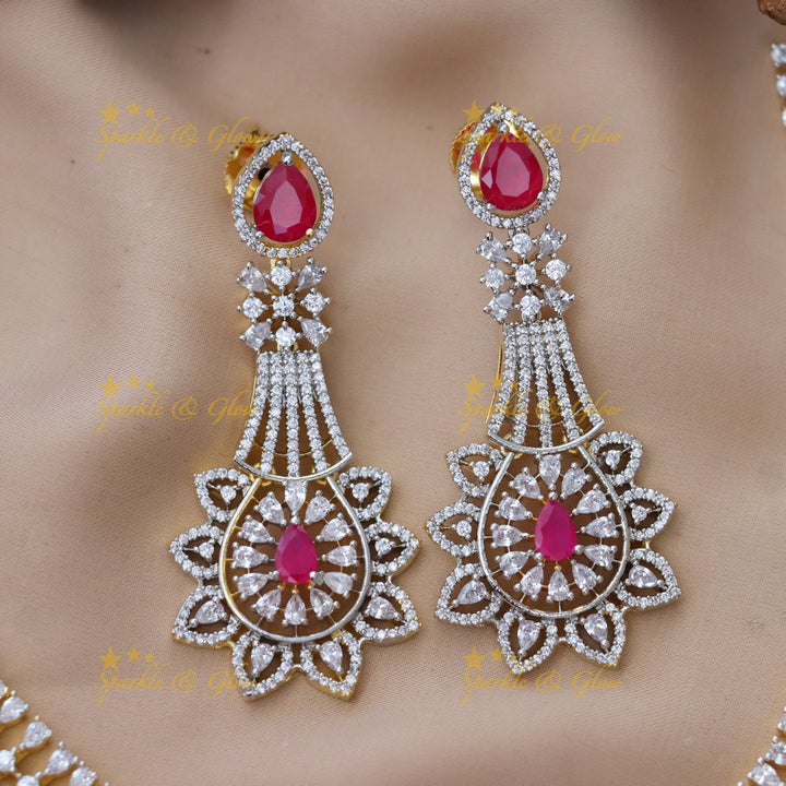 Elegant American Diamond Necklace Set for Weddings