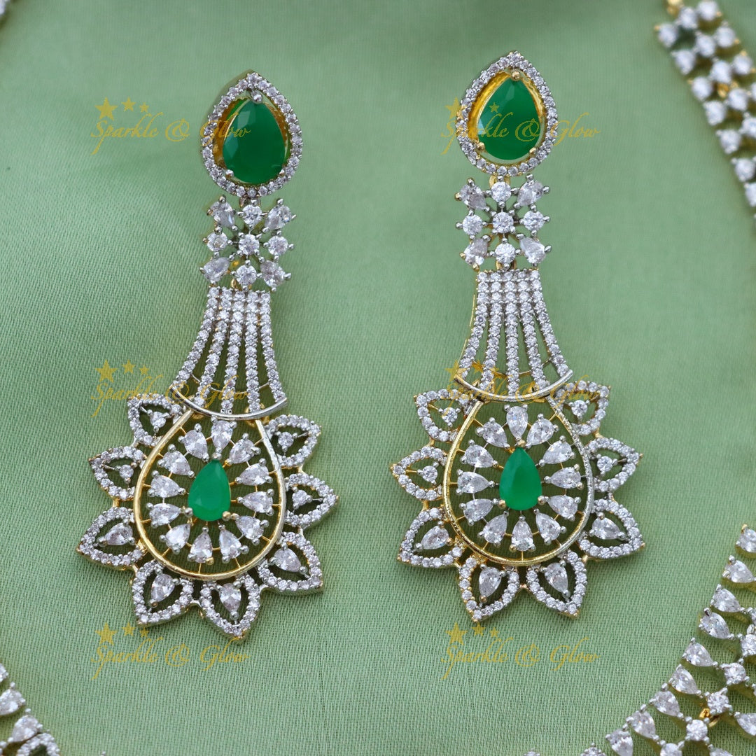 Elegant American Diamond Necklace Set for Weddings