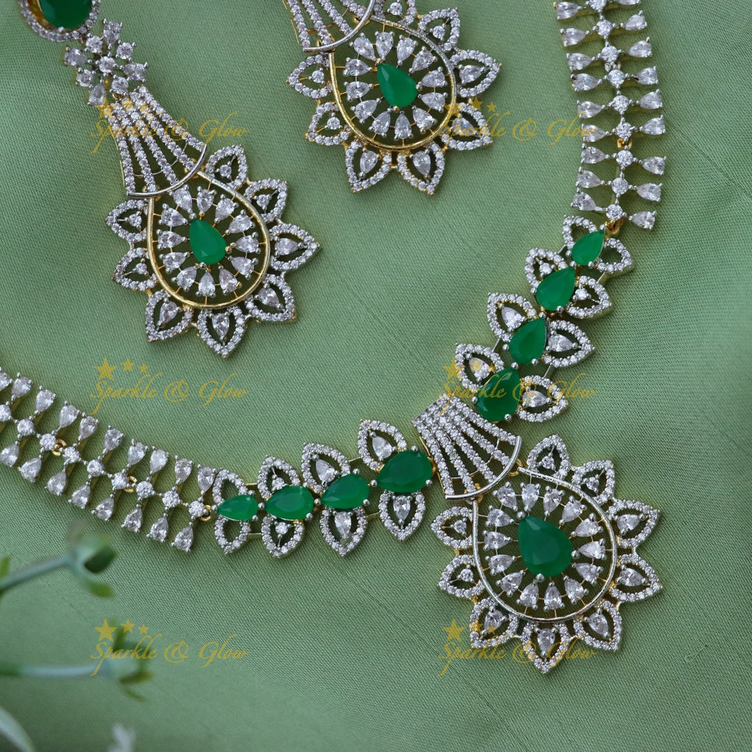Elegant American Diamond Necklace Set for Weddings