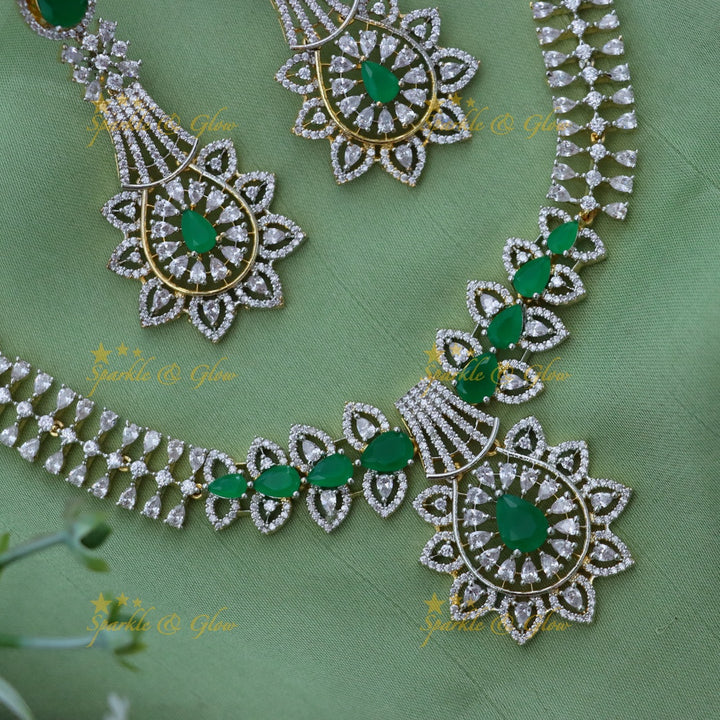 Elegant American Diamond Necklace Set for Weddings