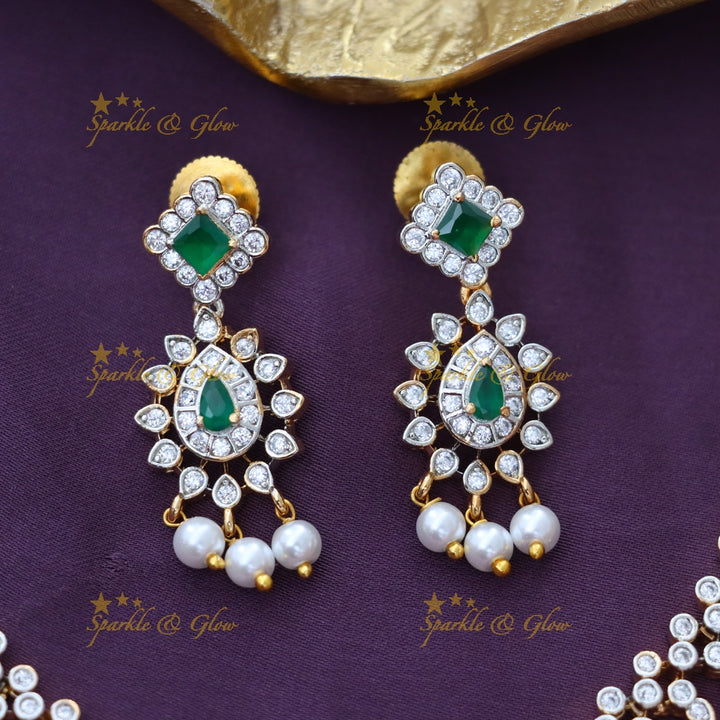 Exquisite American Diamond Wedding Necklace Set