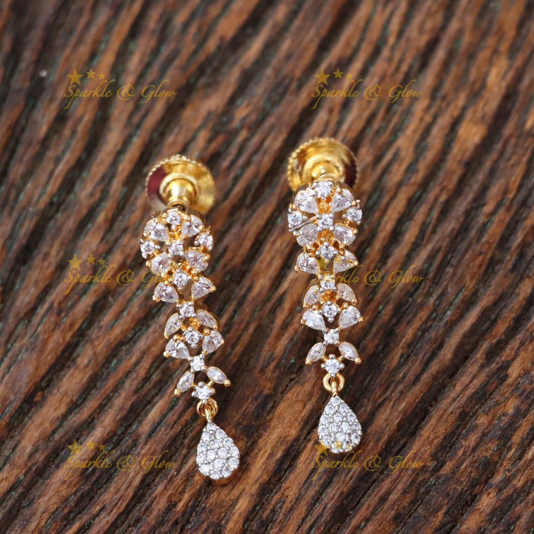 Dazzling American Diamond Necklace with Matching Earrings