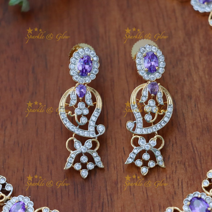 Exquisite American Diamond Mango Necklace for Brides