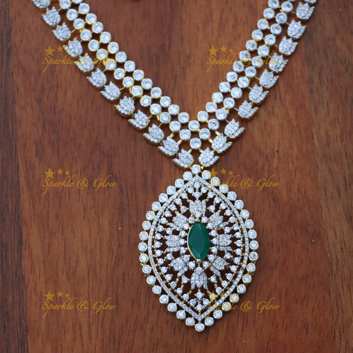 Elegant American Diamond Wedding Necklace Set
