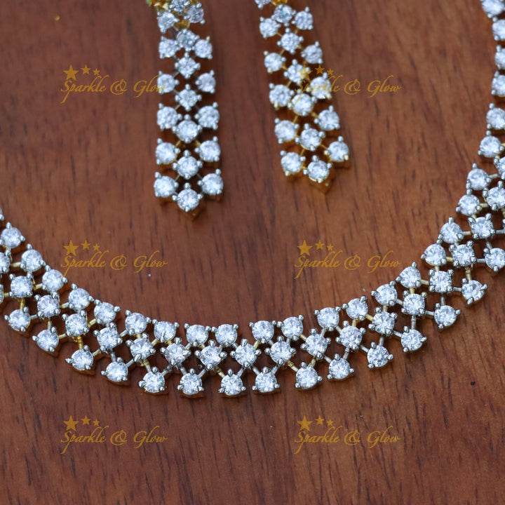 Exquisite American Diamond Necklace Set – Perfect for Weddings