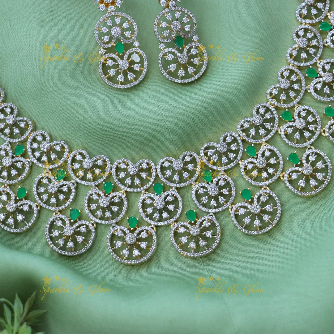 Stunning American Diamond Necklace for Weddings