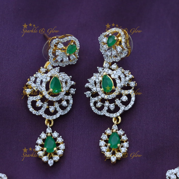 Exquisite American Diamond Festive Necklace Set