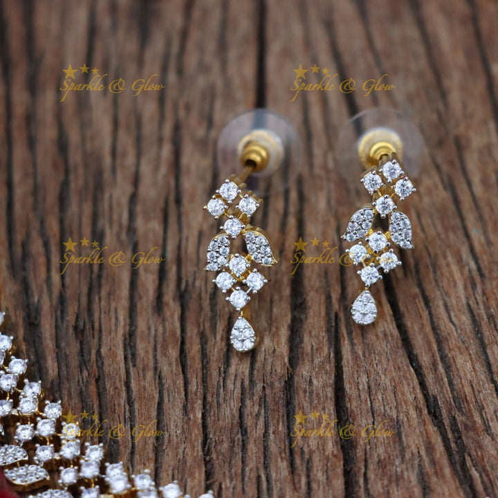 Elegant American Diamond Short Necklace Set