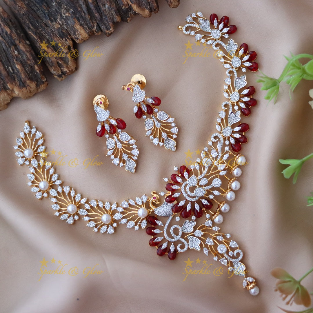 Exquisite American Diamond Short Necklace Collection