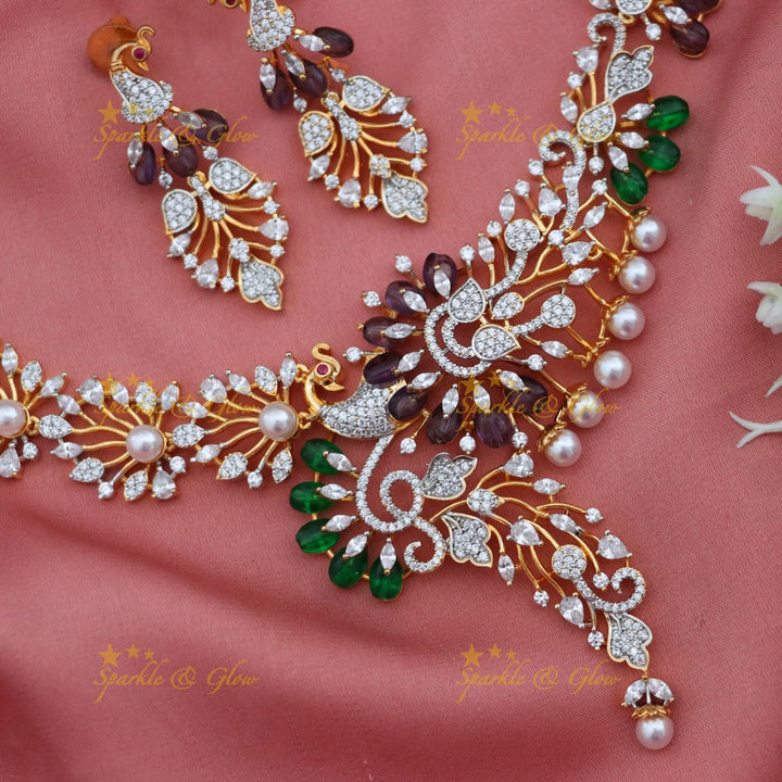 Exquisite American Diamond Short Necklace Collection