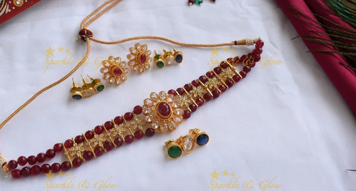 Premium Matte Interchangeable AD choker - Gold - Sparkle and Glow