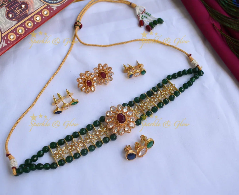 Premium Matte Interchangeable AD choker - Gold - Sparkle and Glow