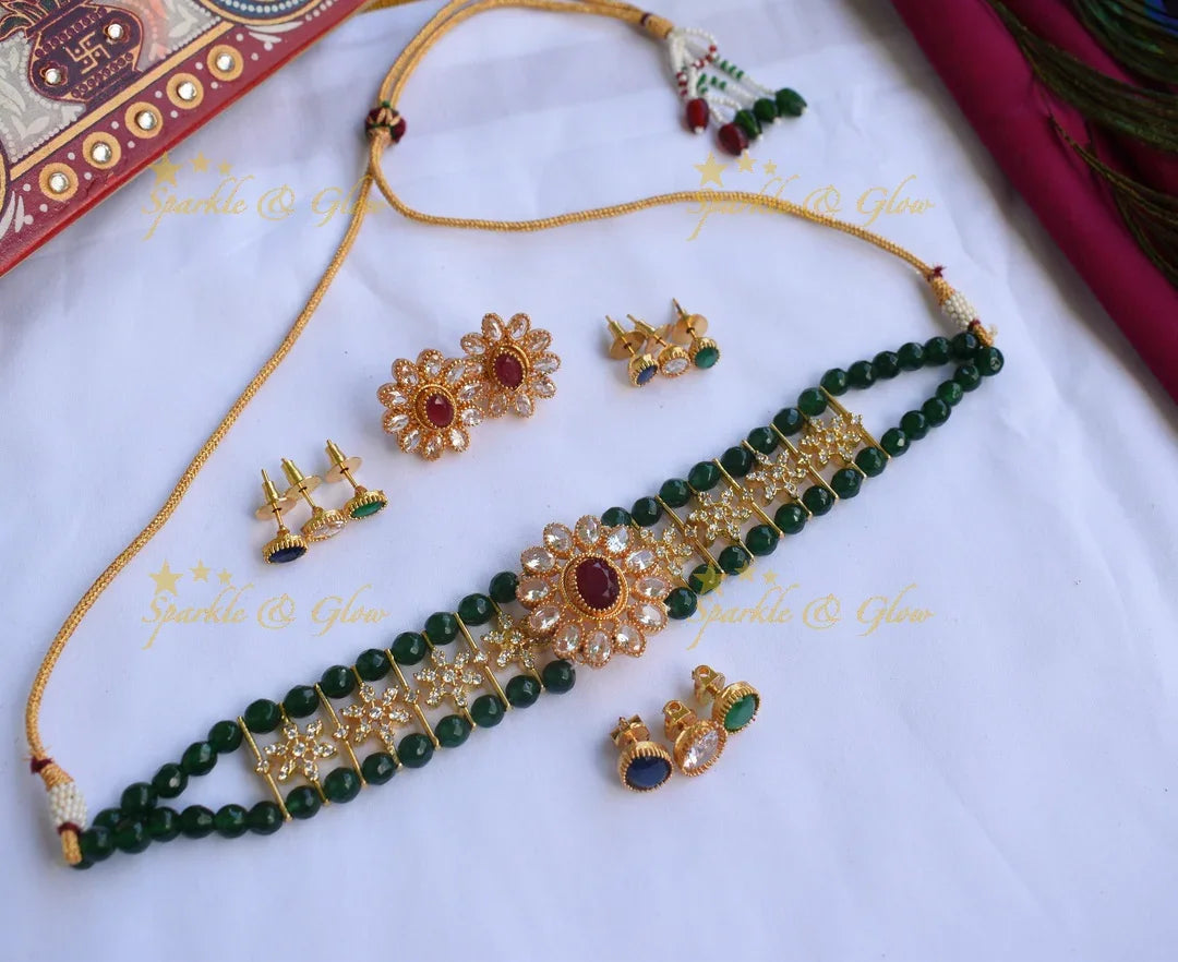 Premium Matte Interchangeable AD choker - Gold - Sparkle and Glow
