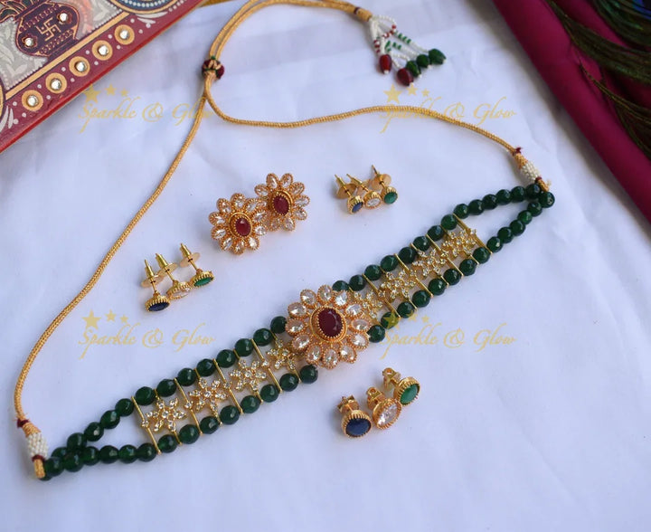 Premium Matte Interchangeable AD choker - Gold - Sparkle and Glow