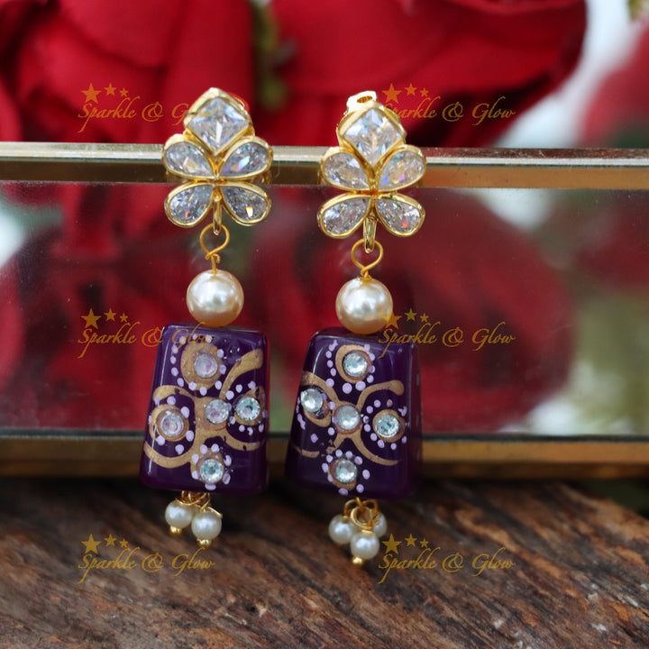 Exquisite Gold-Toned Festive Earrings - Stunning Arrival!