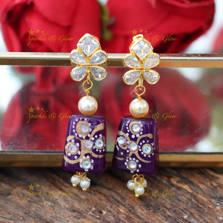 Exquisite Gold-Toned Festive Earrings - Stunning Arrival!
