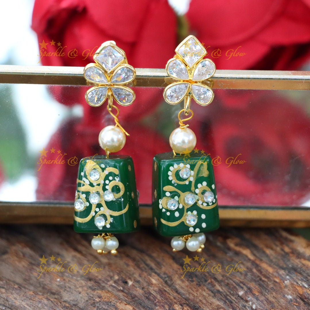 Exquisite Gold-Toned Festive Earrings - Stunning Arrival!