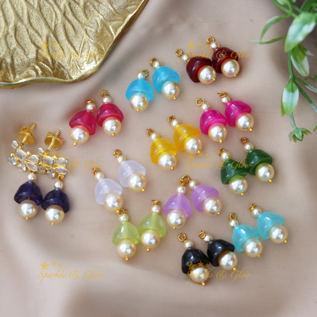 Elegant Festive Earrings with Pearl Drops - New Arrival