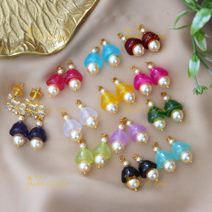 Elegant Festive Earrings with Pearl Drops - New Arrival