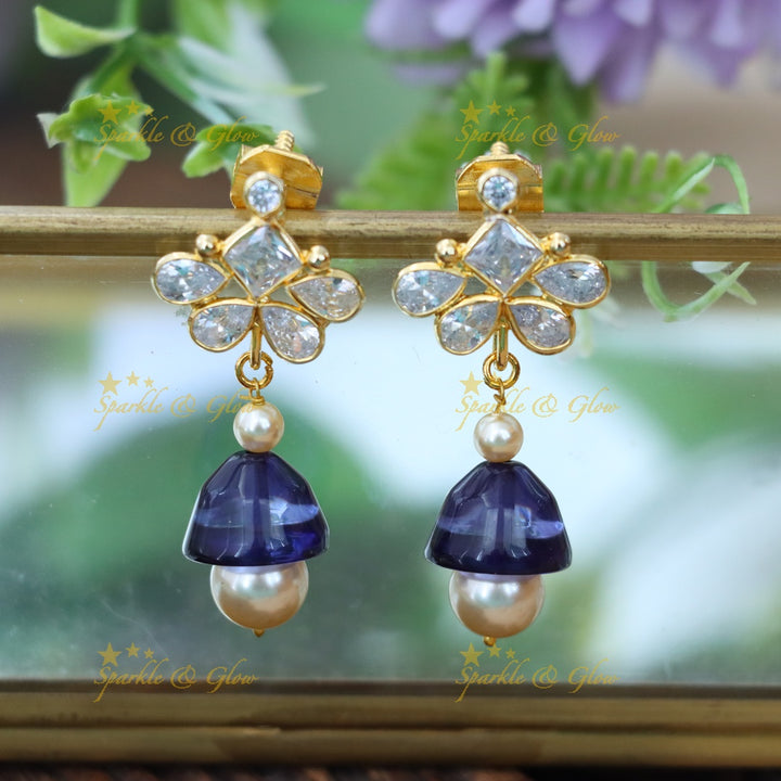 Elegant Festive Earrings with Pearl Drops - New Arrival