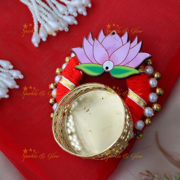 Exquisite Lotus Motif Earrings for Festive Glamour