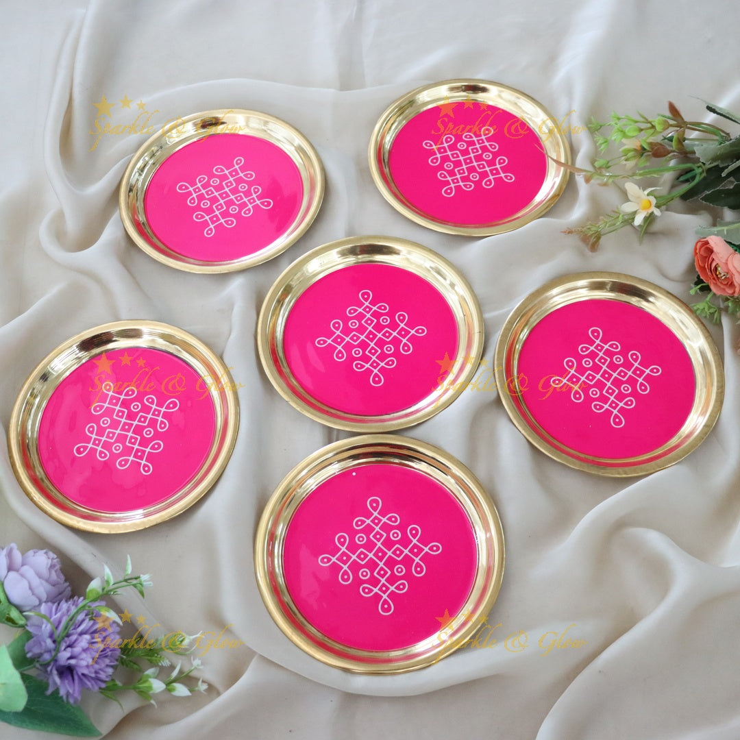 Decorative Yellow Coasters for Festive Gatherings