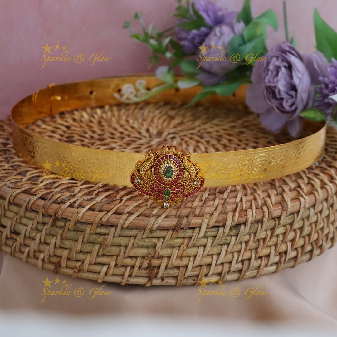 Exquisite Gold Plated Hip Belt for Festive Events